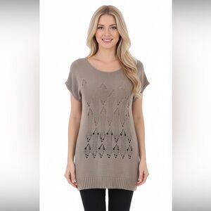 Bebe open knit sweater tunic/dress size medium